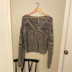 Free People 100% Cotton Henley Sweater